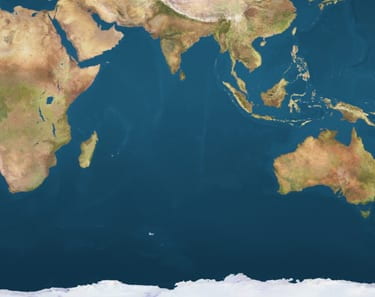 satellite view of the Indian Ocean and surrounding landmasses