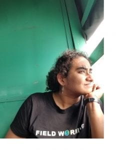 photo of Shweta Krishnan looking out a window