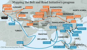 map of Belt and Road Initiative