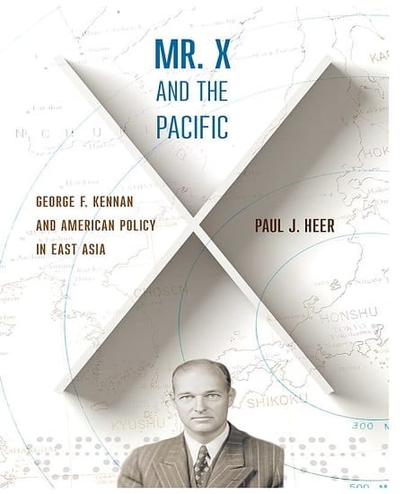 book cover with big x in the middle and white background; text: Mr. X and the Pacific by Paul Heer
