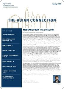 Asian Connection Spring 2019 message from the director