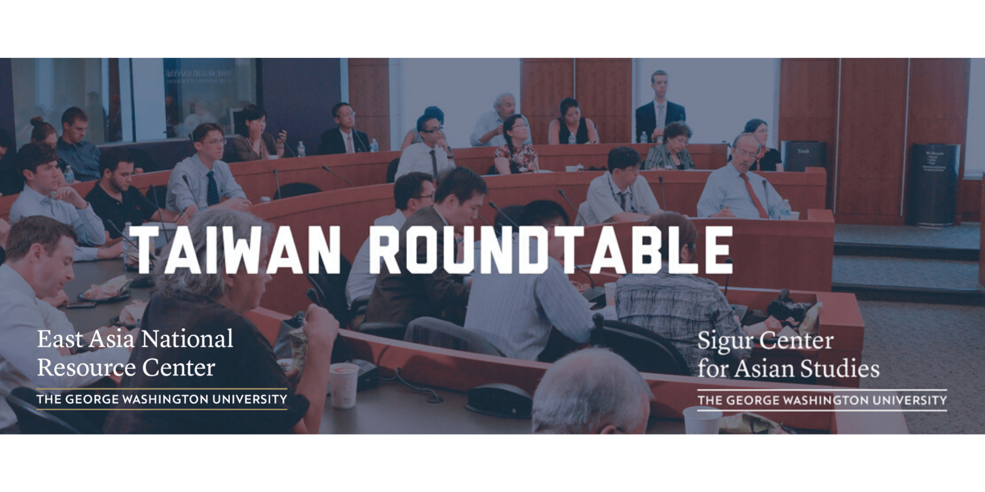 banner for taiwan roundtable event series with logos