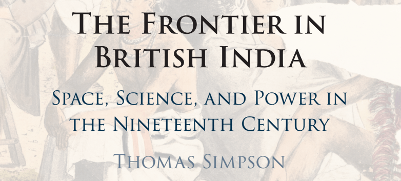 Book cover for "The Frontier in British India" by Thomas Simpson