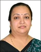 Headshot of Madhumati Deshpande with white background