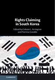 book cover with south korean flag; text: Rights Claiming in South Korea