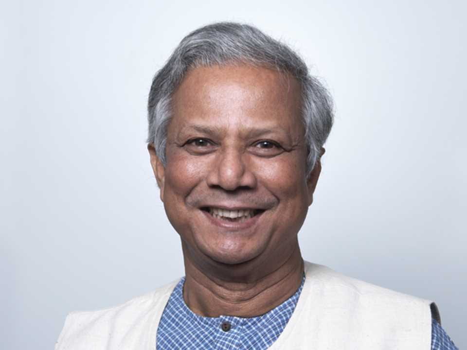 headshot of Muhammad Yunus with white background