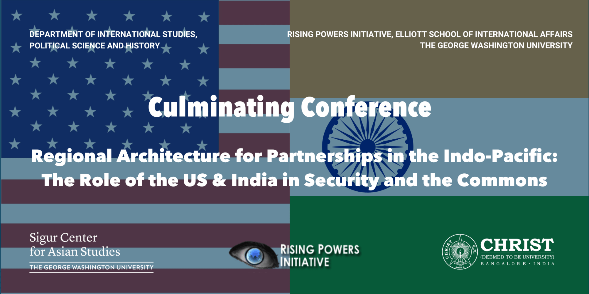 event banner for the culminating conference for the Rising Powers Initiative