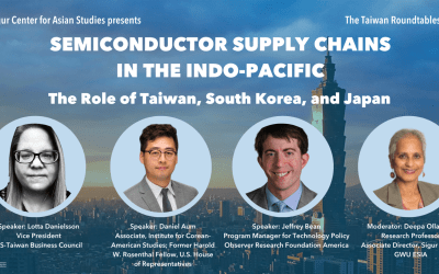 3/22/23 | Taiwan Roundtable | Semiconductor Supply Chains in the Indo-Pacific: The Role of Taiwan, South Korea, and Japan