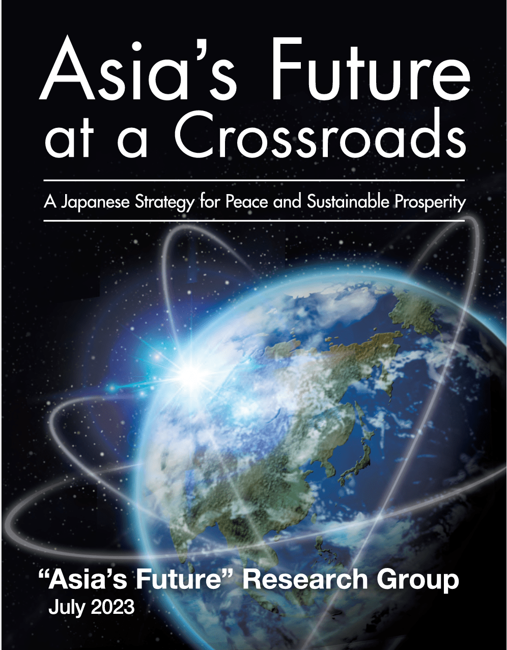 A picture of the world that says "Asia's Future at a Crossroads"