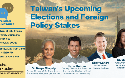 11/15/2023 | Roundtable on “Taiwan’s Upcoming Elections and Foreign Policy Stakes”